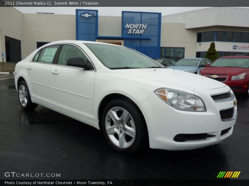 Summit White / Titanium 2011 Chevrolet Malibu LS