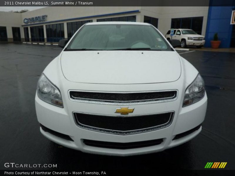 Summit White / Titanium 2011 Chevrolet Malibu LS