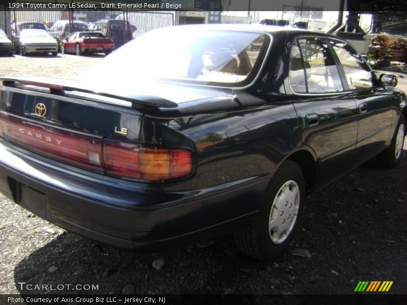 Dark Emerald Pearl / Beige 1994 Toyota Camry LE Sedan