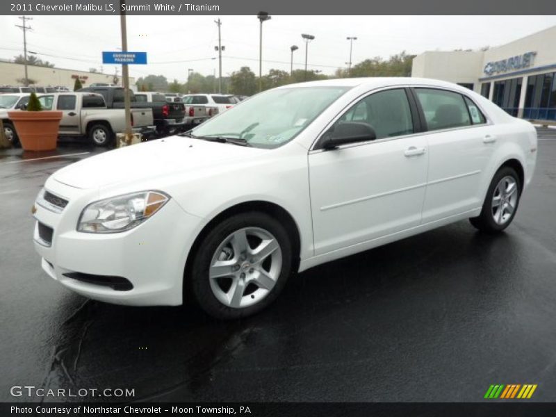 Summit White / Titanium 2011 Chevrolet Malibu LS