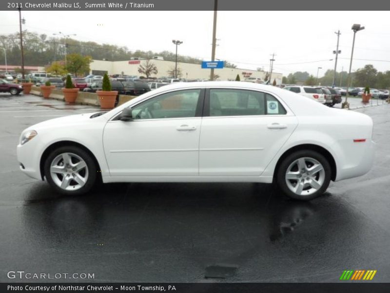 Summit White / Titanium 2011 Chevrolet Malibu LS