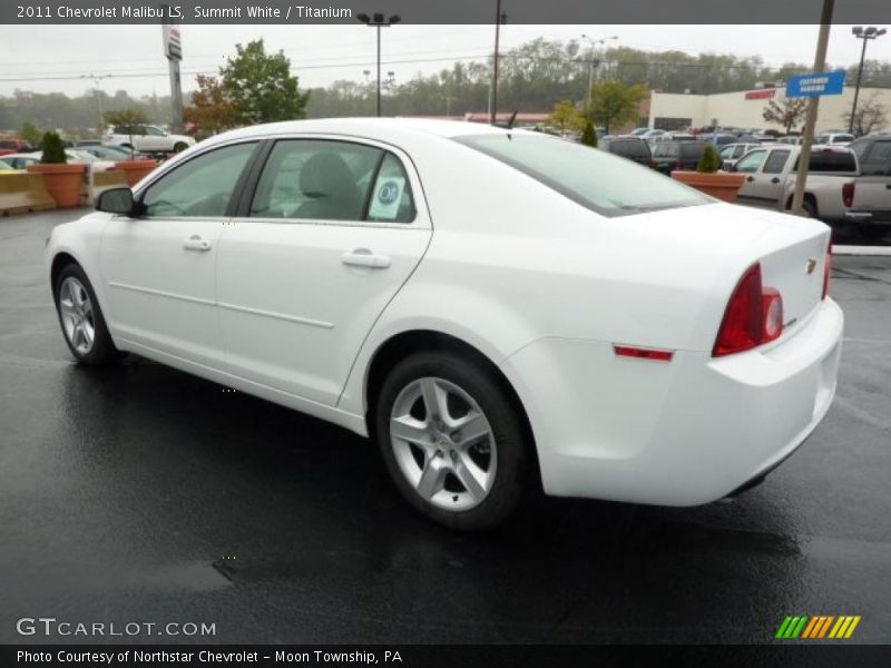 Summit White / Titanium 2011 Chevrolet Malibu LS