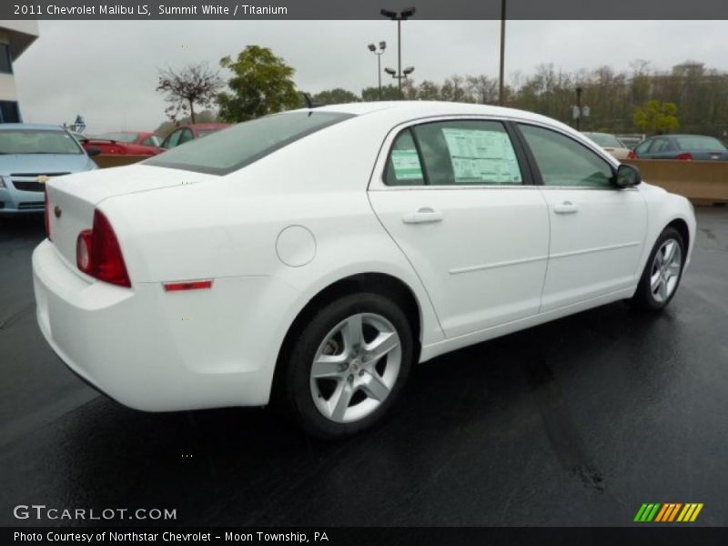 Summit White / Titanium 2011 Chevrolet Malibu LS