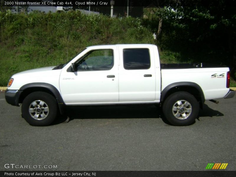 Cloud White / Gray 2000 Nissan Frontier XE Crew Cab 4x4