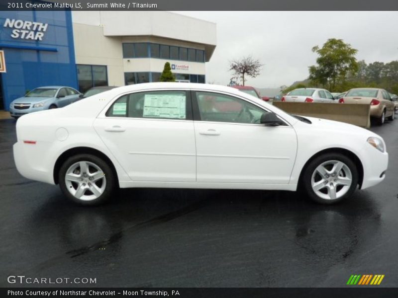 Summit White / Titanium 2011 Chevrolet Malibu LS