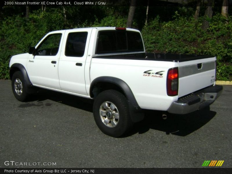 Cloud White / Gray 2000 Nissan Frontier XE Crew Cab 4x4