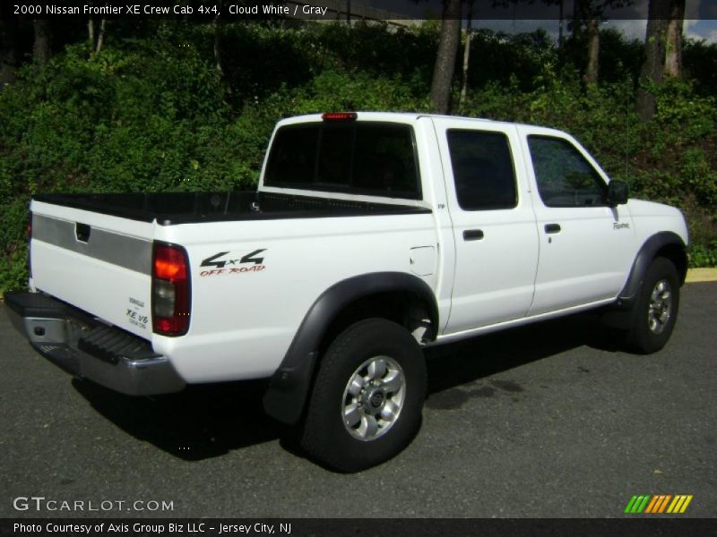 Cloud White / Gray 2000 Nissan Frontier XE Crew Cab 4x4