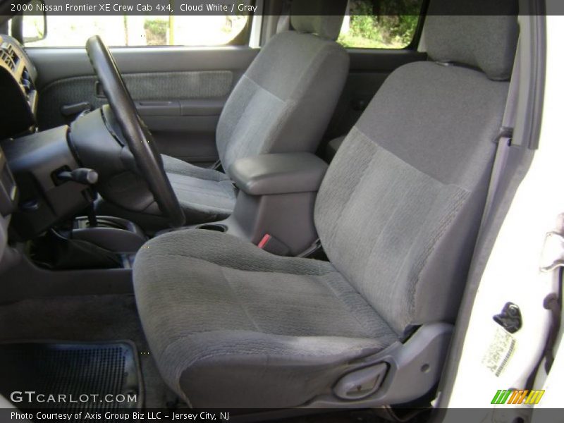 Cloud White / Gray 2000 Nissan Frontier XE Crew Cab 4x4