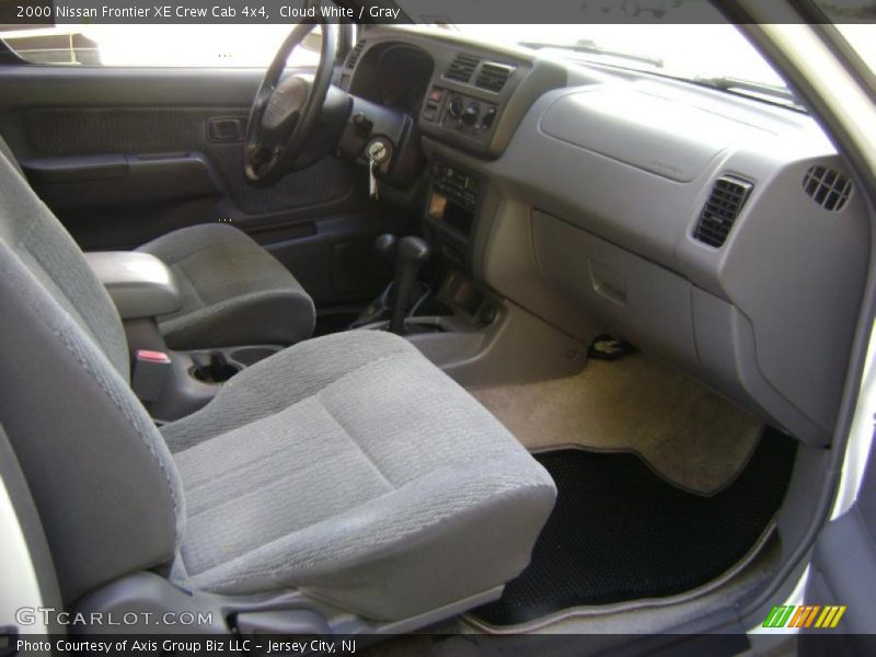 Cloud White / Gray 2000 Nissan Frontier XE Crew Cab 4x4