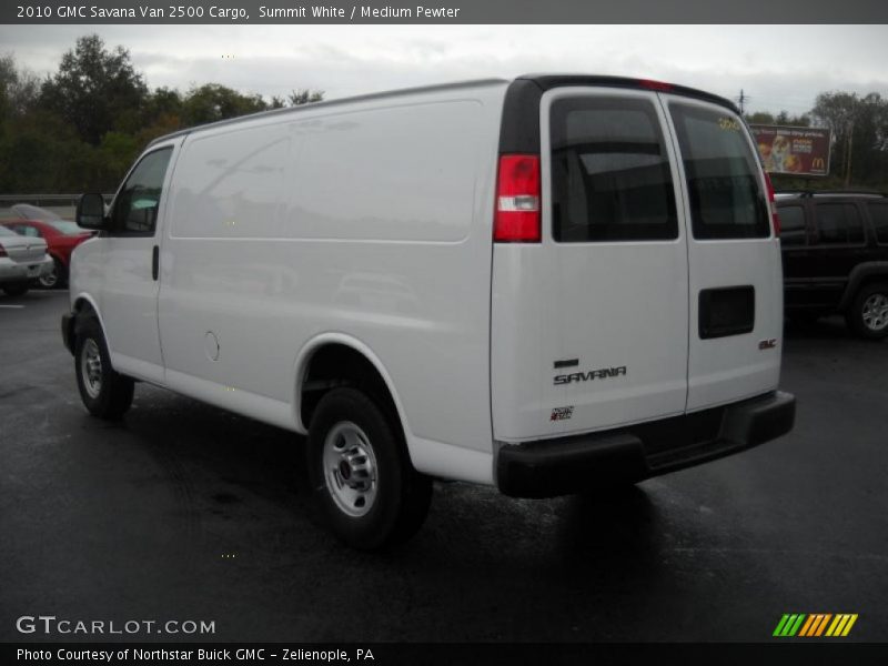 Summit White / Medium Pewter 2010 GMC Savana Van 2500 Cargo