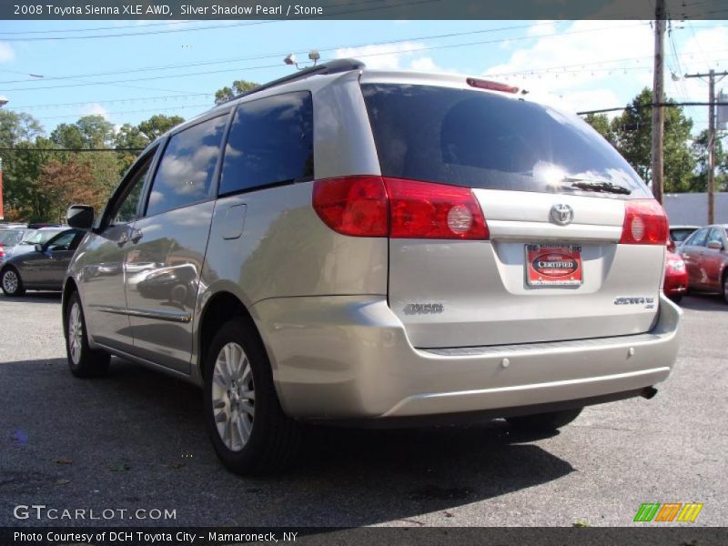 Silver Shadow Pearl / Stone 2008 Toyota Sienna XLE AWD