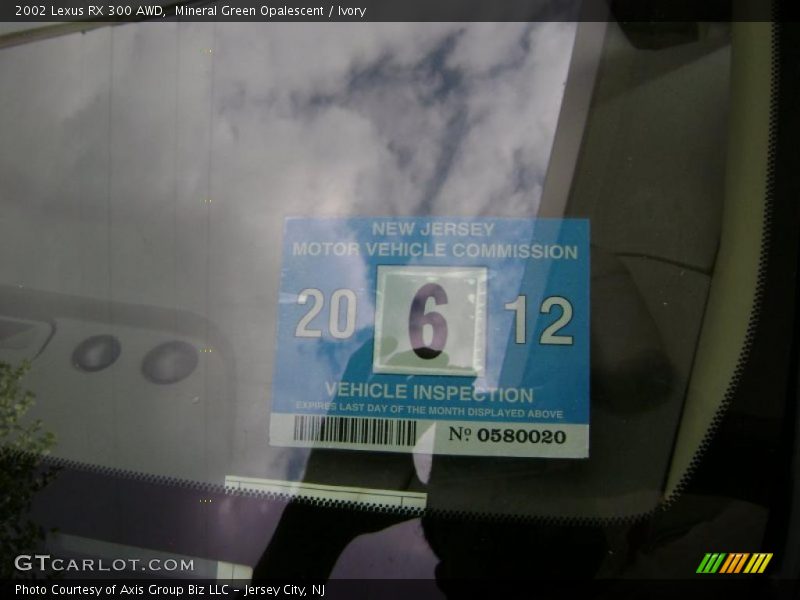 Mineral Green Opalescent / Ivory 2002 Lexus RX 300 AWD