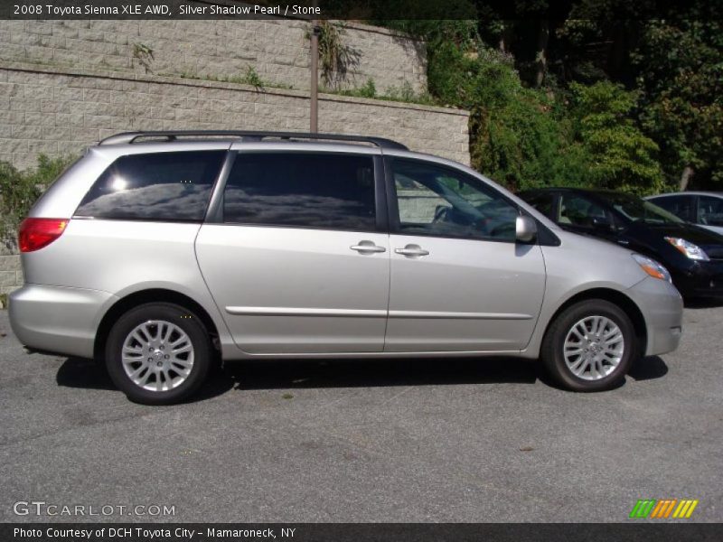 Silver Shadow Pearl / Stone 2008 Toyota Sienna XLE AWD