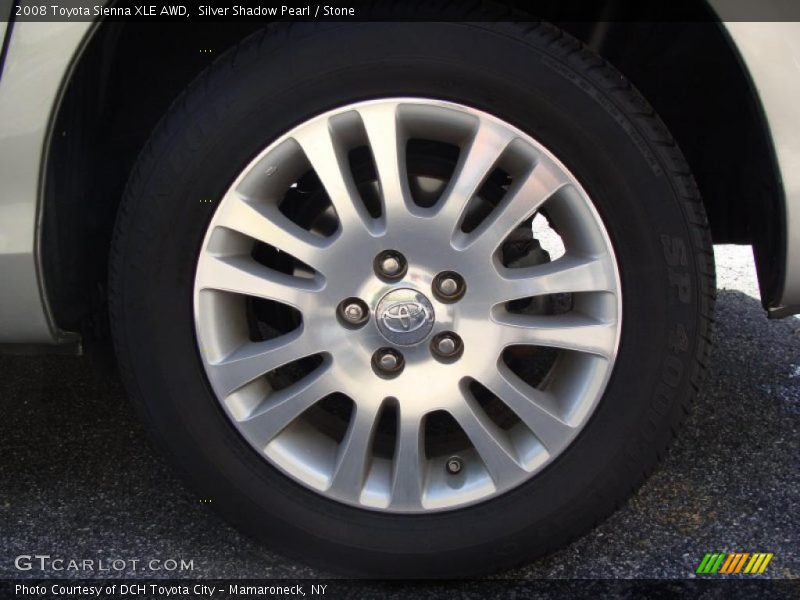 Silver Shadow Pearl / Stone 2008 Toyota Sienna XLE AWD