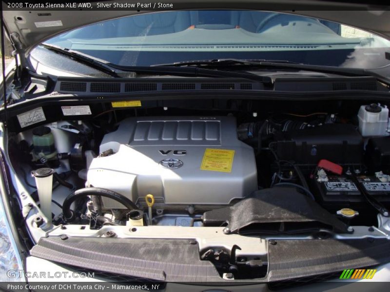 Silver Shadow Pearl / Stone 2008 Toyota Sienna XLE AWD