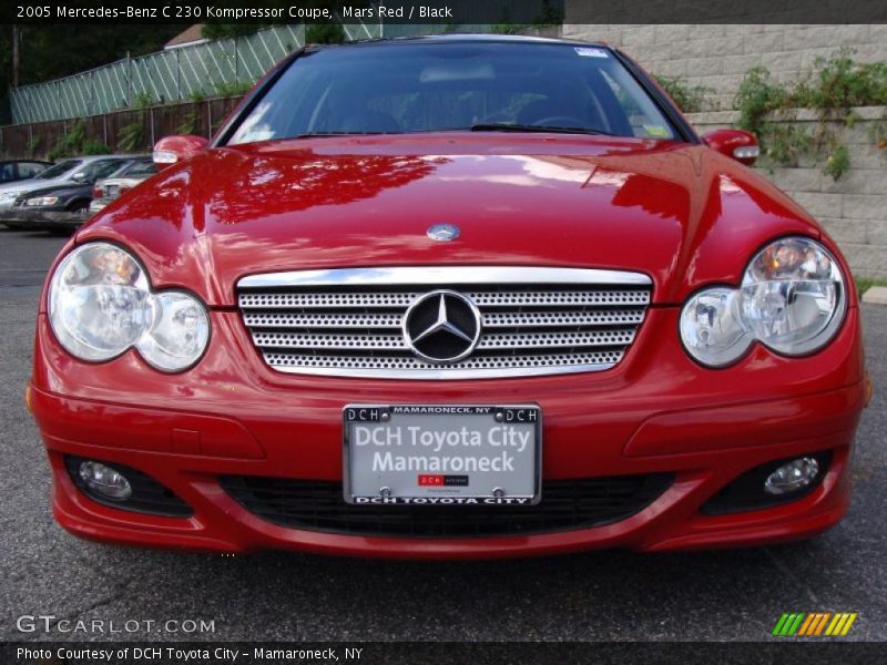 Mars Red / Black 2005 Mercedes-Benz C 230 Kompressor Coupe