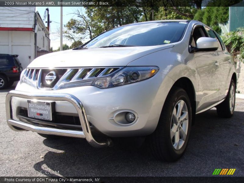 Brilliant Silver Metallic / Black 2009 Nissan Murano S AWD