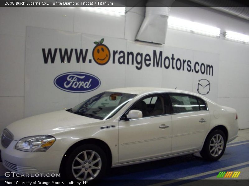 White Diamond Tricoat / Titanium 2008 Buick Lucerne CXL