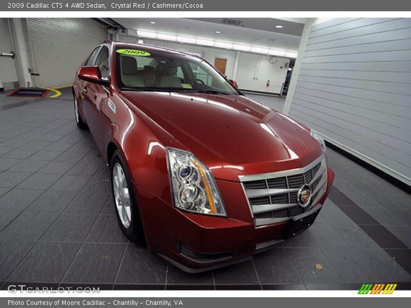 Crystal Red / Cashmere/Cocoa 2009 Cadillac CTS 4 AWD Sedan