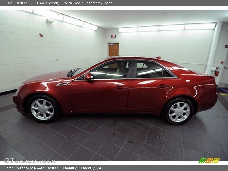 Crystal Red / Cashmere/Cocoa 2009 Cadillac CTS 4 AWD Sedan