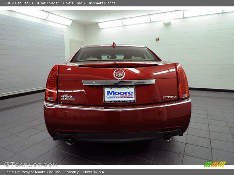 Crystal Red / Cashmere/Cocoa 2009 Cadillac CTS 4 AWD Sedan