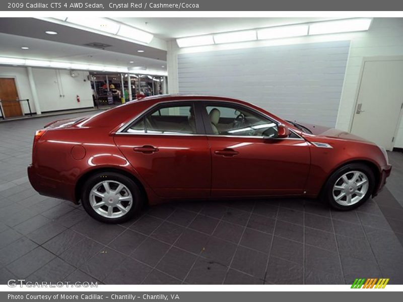 Crystal Red / Cashmere/Cocoa 2009 Cadillac CTS 4 AWD Sedan