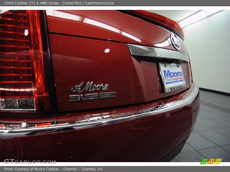 Crystal Red / Cashmere/Cocoa 2009 Cadillac CTS 4 AWD Sedan