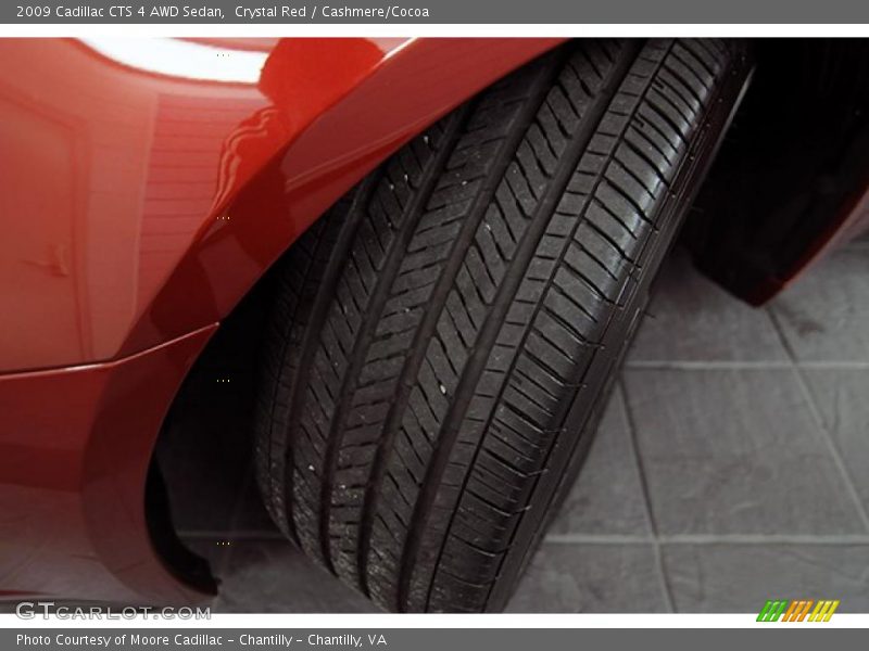 Crystal Red / Cashmere/Cocoa 2009 Cadillac CTS 4 AWD Sedan
