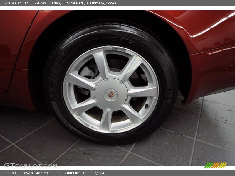Crystal Red / Cashmere/Cocoa 2009 Cadillac CTS 4 AWD Sedan