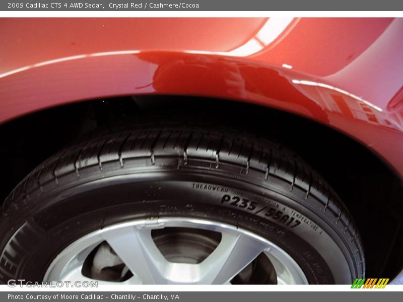 Crystal Red / Cashmere/Cocoa 2009 Cadillac CTS 4 AWD Sedan