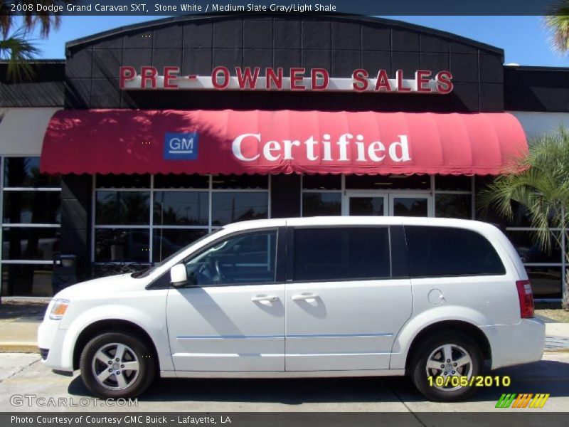 Stone White / Medium Slate Gray/Light Shale 2008 Dodge Grand Caravan SXT