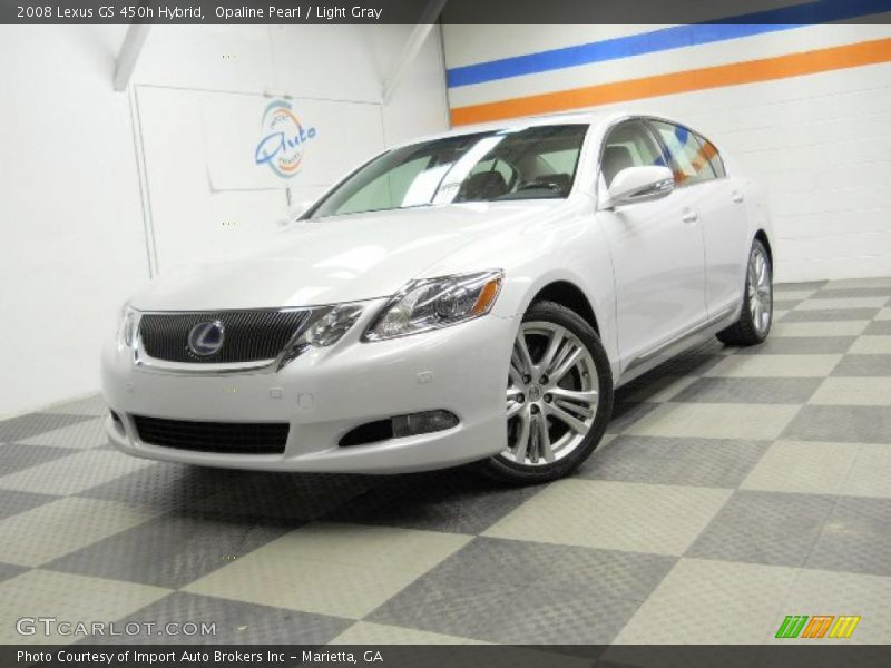 Opaline Pearl / Light Gray 2008 Lexus GS 450h Hybrid