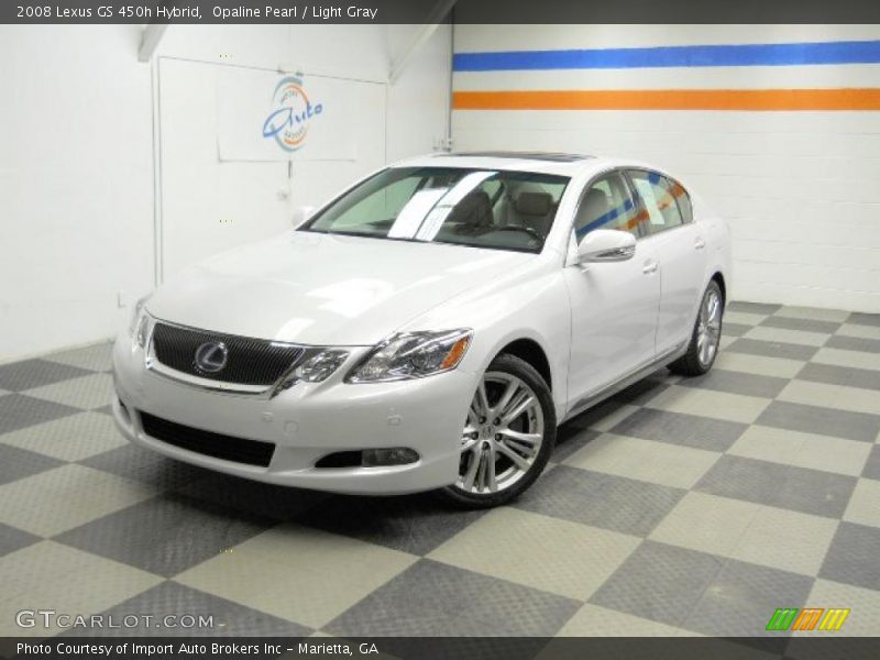 Opaline Pearl / Light Gray 2008 Lexus GS 450h Hybrid