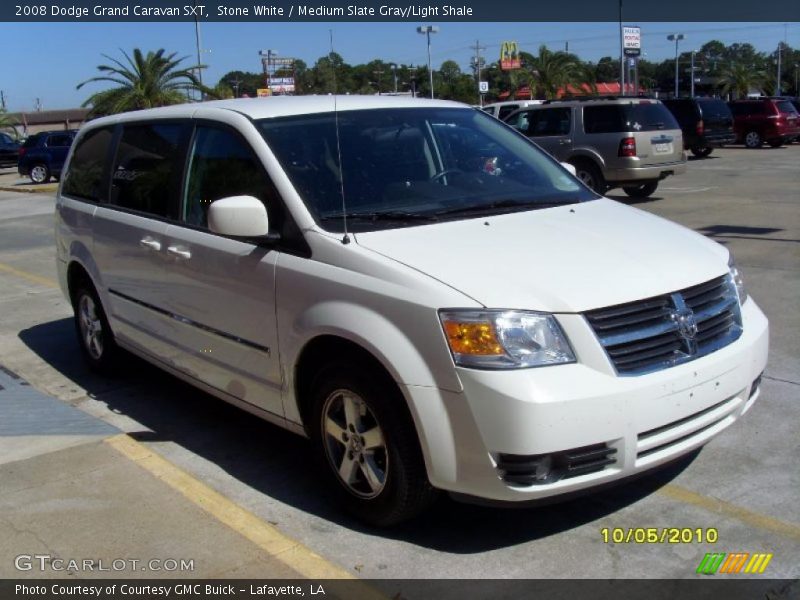 Stone White / Medium Slate Gray/Light Shale 2008 Dodge Grand Caravan SXT