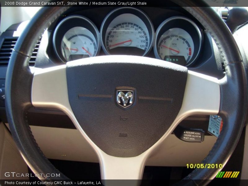 Stone White / Medium Slate Gray/Light Shale 2008 Dodge Grand Caravan SXT