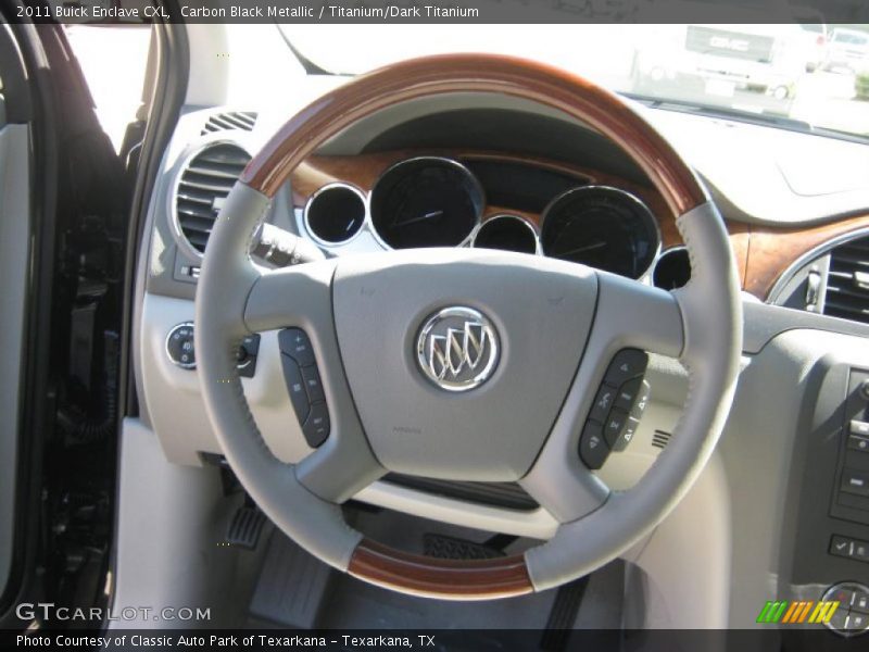 Carbon Black Metallic / Titanium/Dark Titanium 2011 Buick Enclave CXL