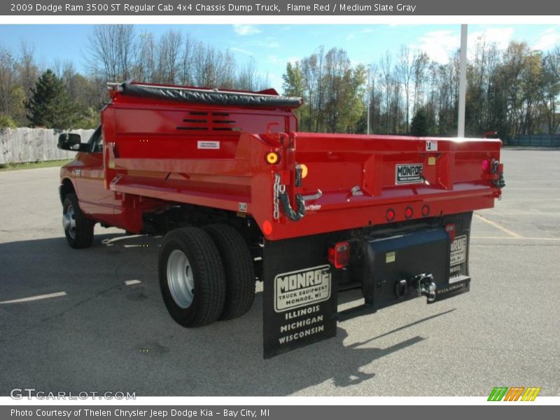 Flame Red / Medium Slate Gray 2009 Dodge Ram 3500 ST Regular Cab 4x4 Chassis Dump Truck