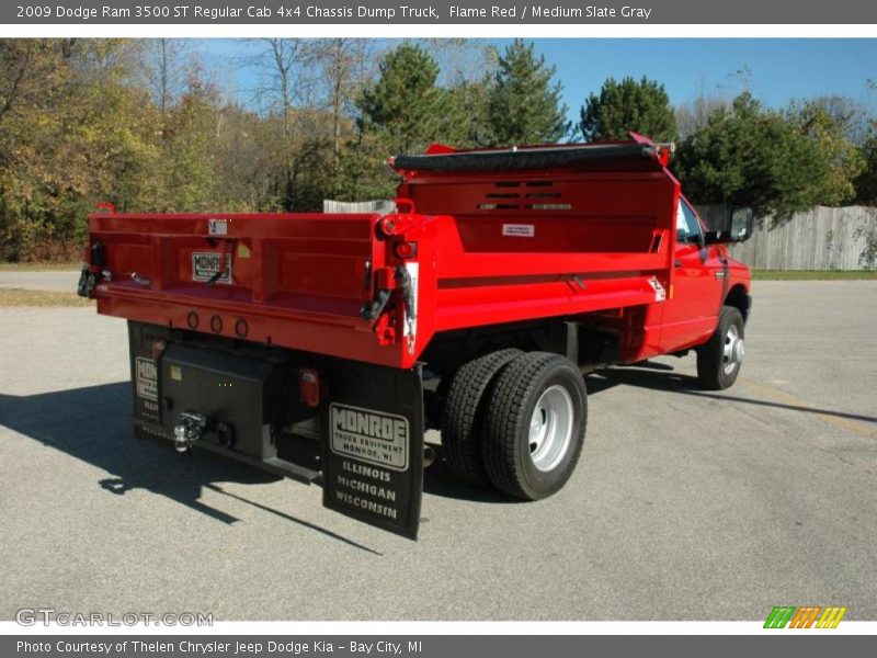 Flame Red / Medium Slate Gray 2009 Dodge Ram 3500 ST Regular Cab 4x4 Chassis Dump Truck