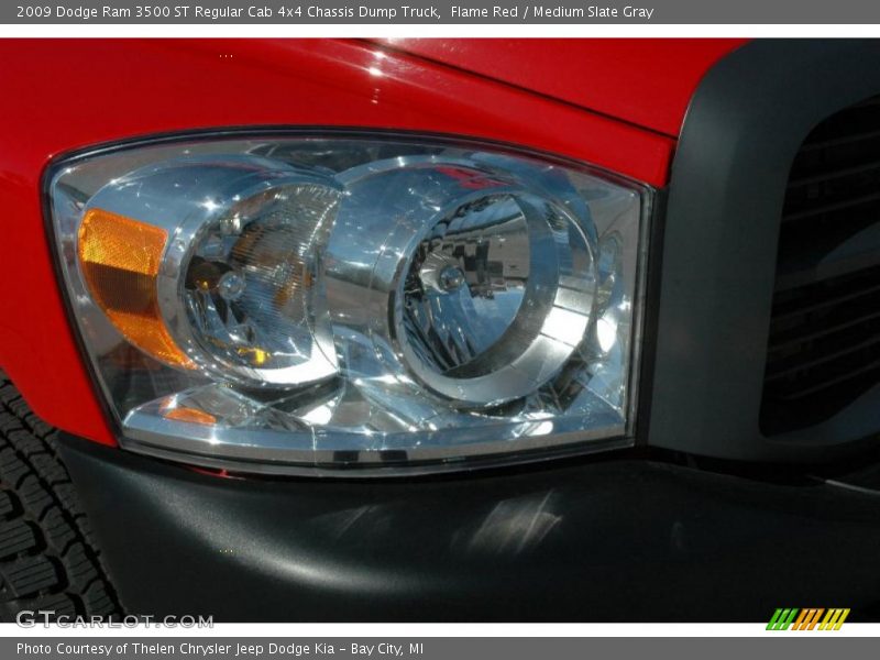 Flame Red / Medium Slate Gray 2009 Dodge Ram 3500 ST Regular Cab 4x4 Chassis Dump Truck