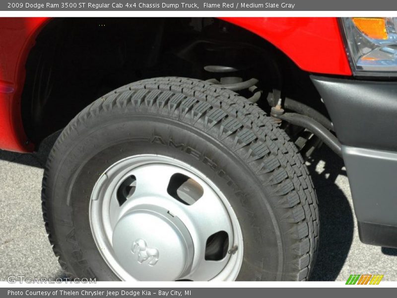Flame Red / Medium Slate Gray 2009 Dodge Ram 3500 ST Regular Cab 4x4 Chassis Dump Truck