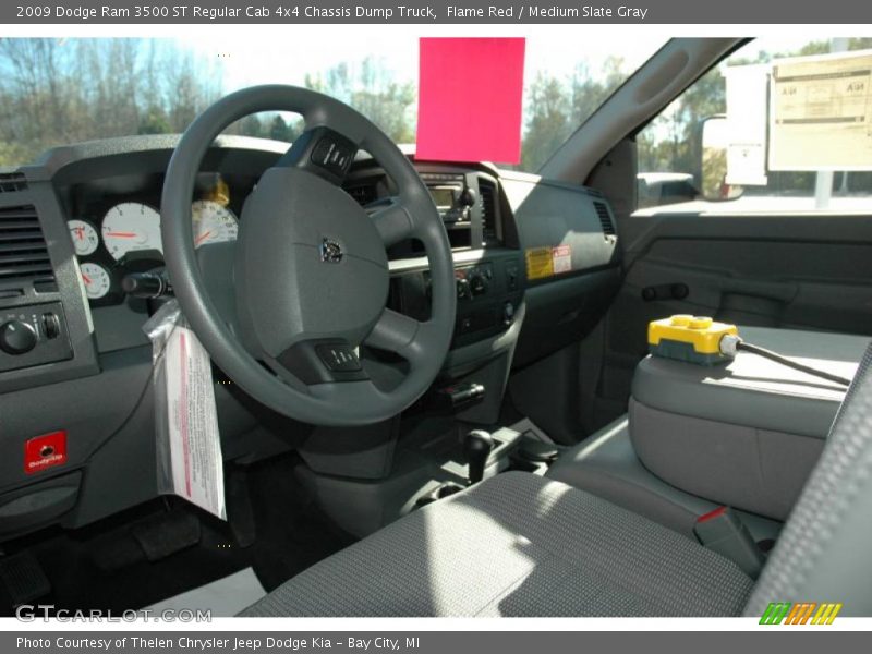 Flame Red / Medium Slate Gray 2009 Dodge Ram 3500 ST Regular Cab 4x4 Chassis Dump Truck