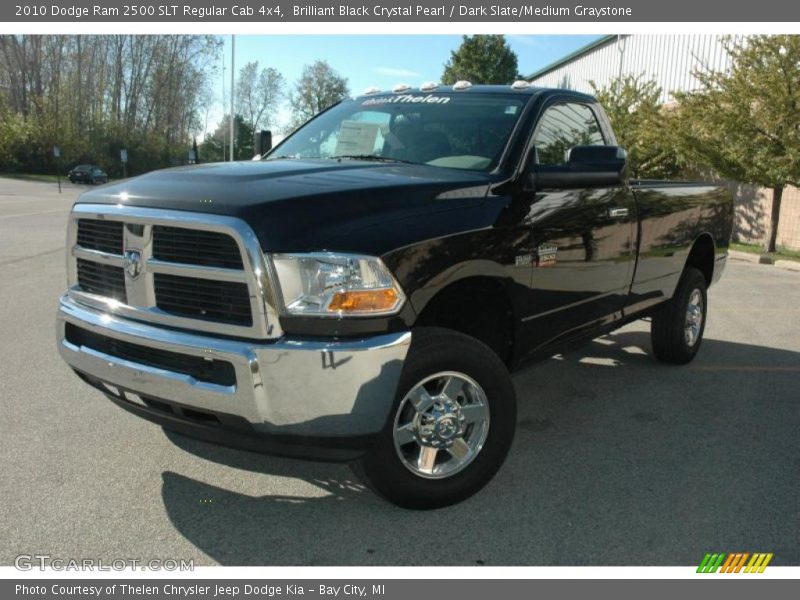Brilliant Black Crystal Pearl / Dark Slate/Medium Graystone 2010 Dodge Ram 2500 SLT Regular Cab 4x4