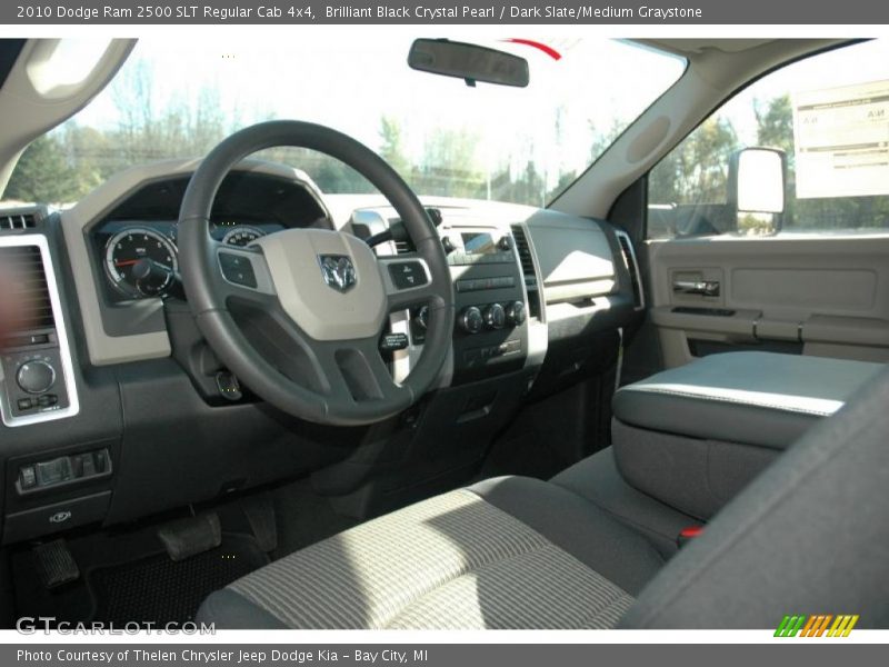 Brilliant Black Crystal Pearl / Dark Slate/Medium Graystone 2010 Dodge Ram 2500 SLT Regular Cab 4x4