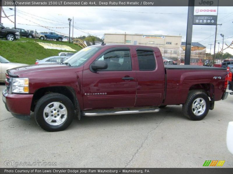 Deep Ruby Red Metallic / Ebony 2009 Chevrolet Silverado 1500 LT Extended Cab 4x4