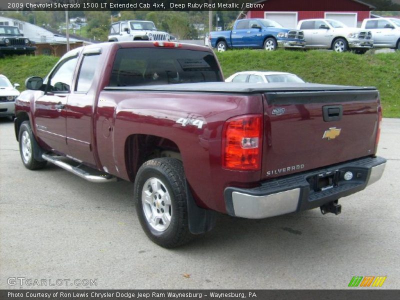 Deep Ruby Red Metallic / Ebony 2009 Chevrolet Silverado 1500 LT Extended Cab 4x4
