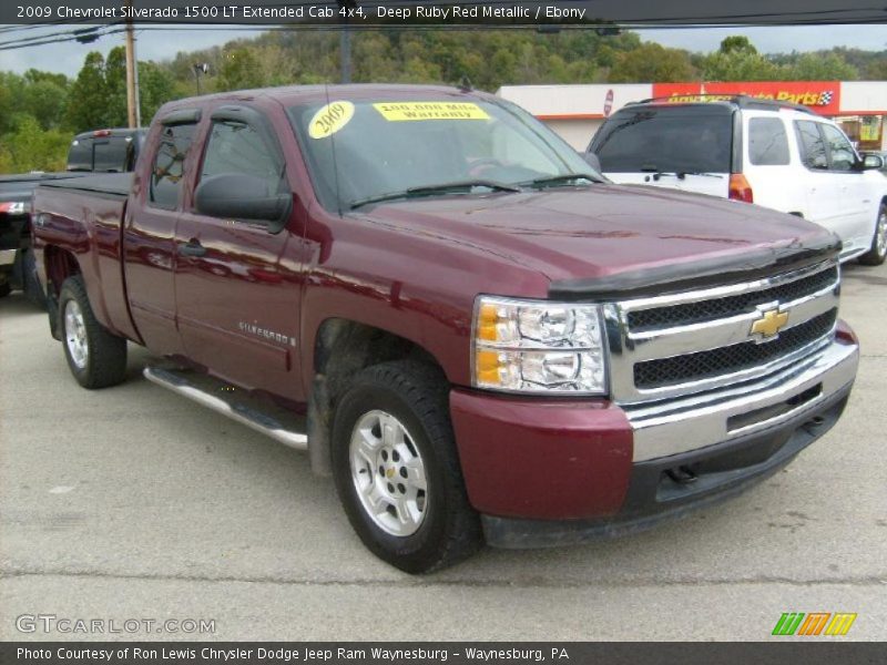 Deep Ruby Red Metallic / Ebony 2009 Chevrolet Silverado 1500 LT Extended Cab 4x4