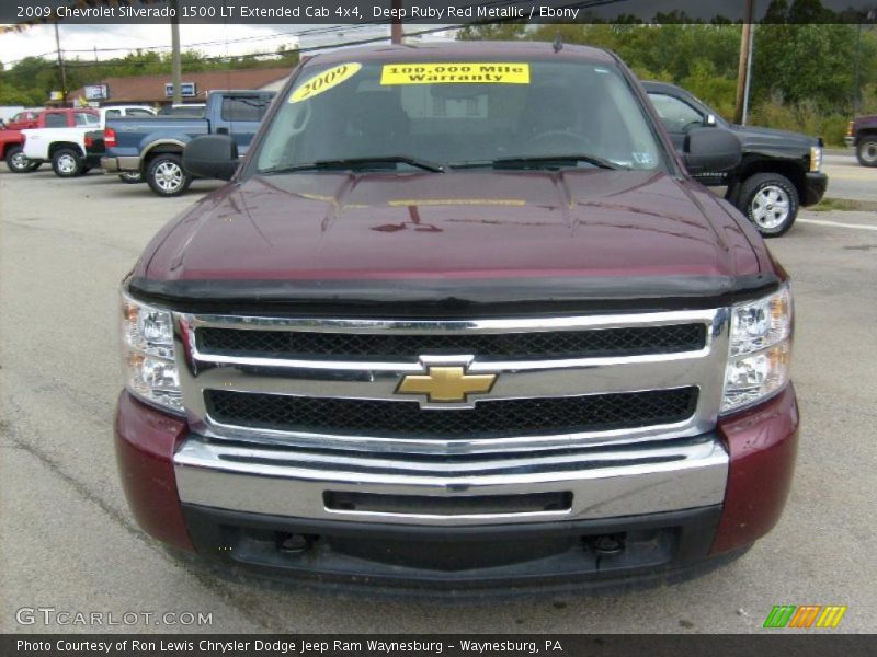 Deep Ruby Red Metallic / Ebony 2009 Chevrolet Silverado 1500 LT Extended Cab 4x4