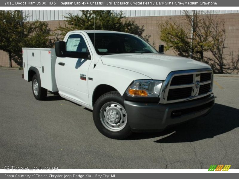 Brilliant Black Crystal Pearl / Dark Slate Gray/Medium Graystone 2011 Dodge Ram 3500 HD ST Regular Cab 4x4 Chassis