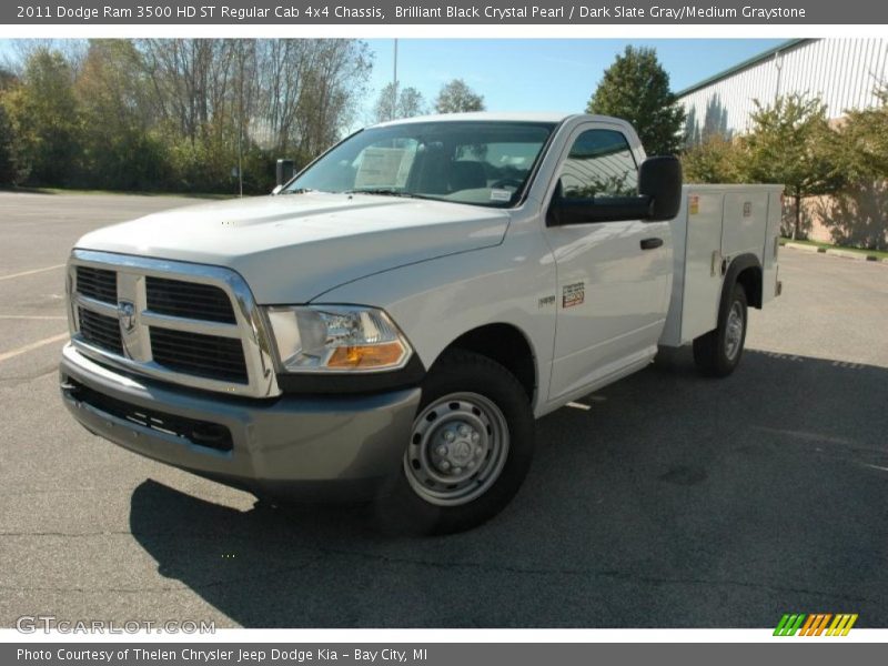 Brilliant Black Crystal Pearl / Dark Slate Gray/Medium Graystone 2011 Dodge Ram 3500 HD ST Regular Cab 4x4 Chassis