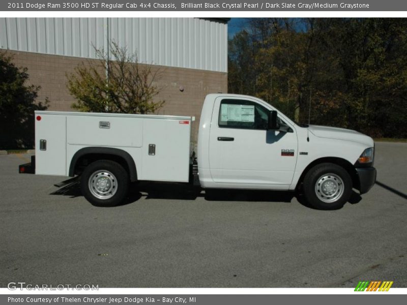 Brilliant Black Crystal Pearl / Dark Slate Gray/Medium Graystone 2011 Dodge Ram 3500 HD ST Regular Cab 4x4 Chassis